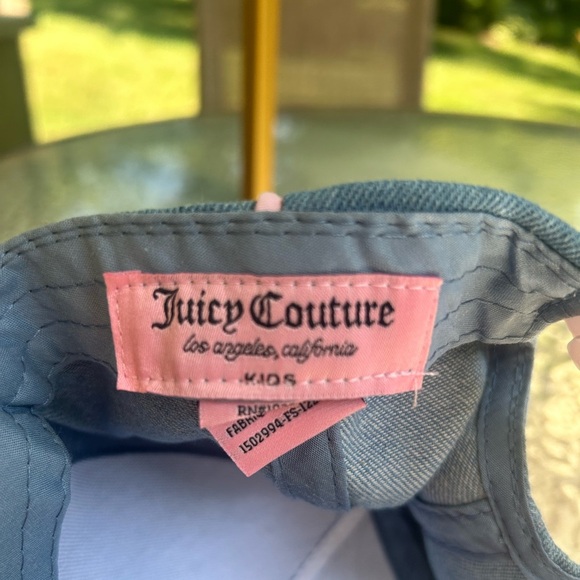 NWT- Juicy couture Rhinestone embroidered-blue jean Hat. - Picture 3 of 4